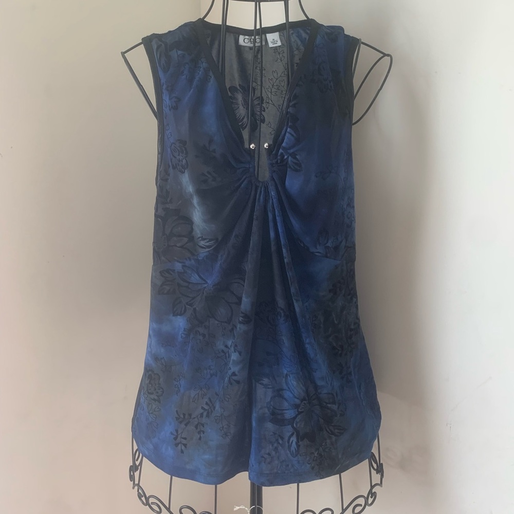 90s/00s CATO Patterned Sleeveless Blouse